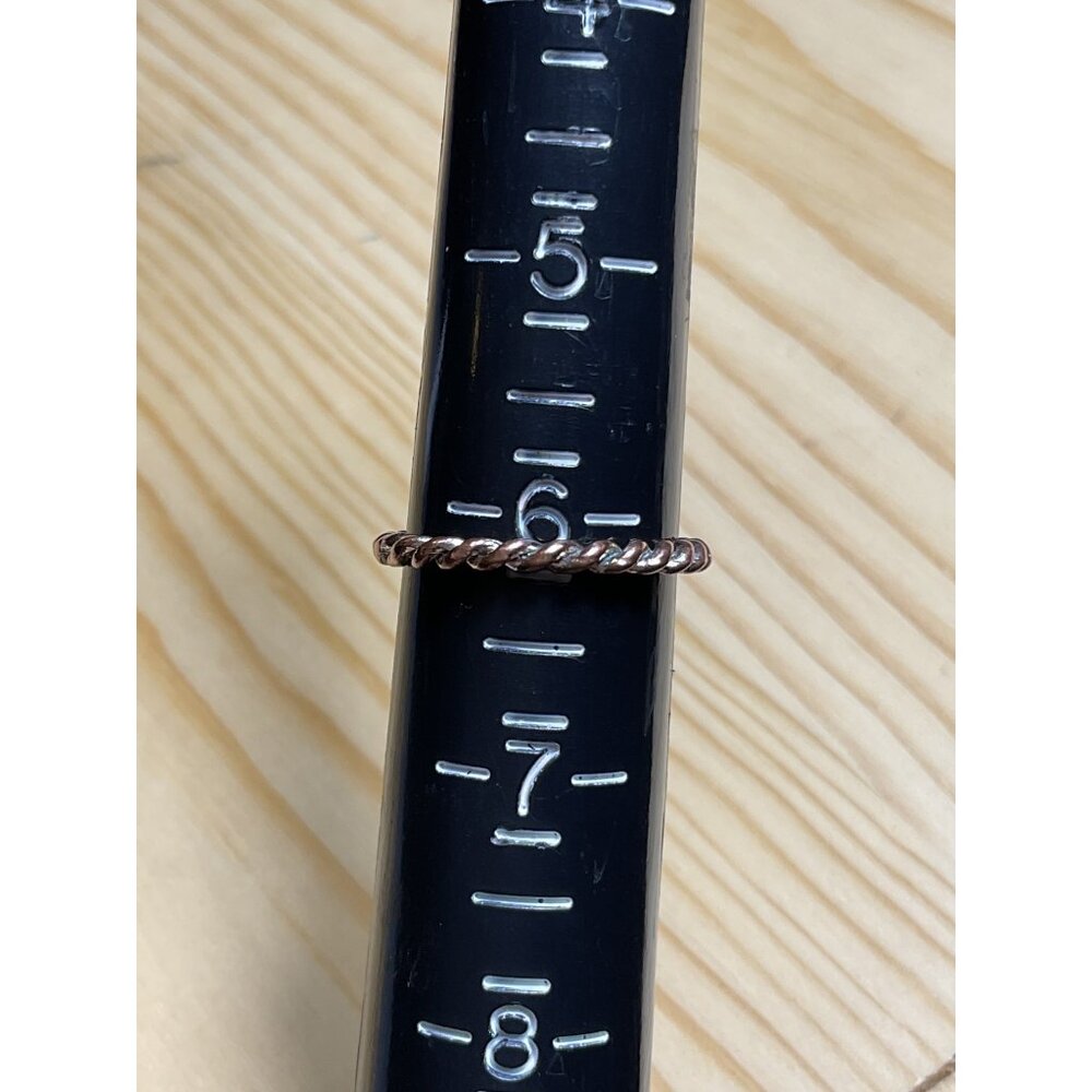 Reserved - Nikkii - Twisted Copper Stackable Ring - image 3